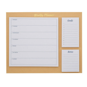 SHU weekly planner, beige - Reklamnepredmety