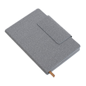 LEGAN notebook with pockets for business cards, grey - Reklamnepredmety