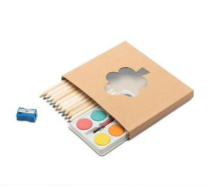 WORLD OF COLOURS art set, beige - Reklamnepredmety