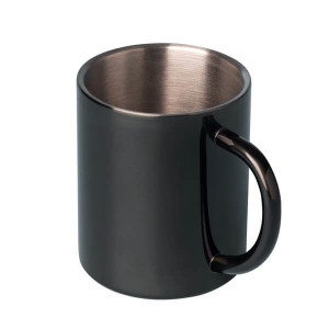 STALWART 240 ml stainless steel mug, red - Reklamnepredmety