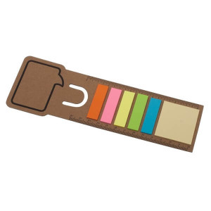 BOOKMARK set of sticky notes with bookmark,  beige - Reklamnepredmety