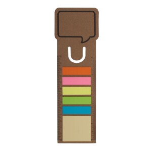 BOOKMARK set of sticky notes with bookmark,  beige - Reklamnepredmety