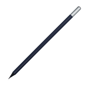WOODEN SILVER pencil,  black - Reklamnepredmety