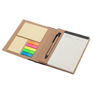 ECO NOTE notebook with paper notes,  black/beige - Reklamnepredmety