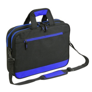 VITERBO document bag,  blue/black - Reklamnepredmety