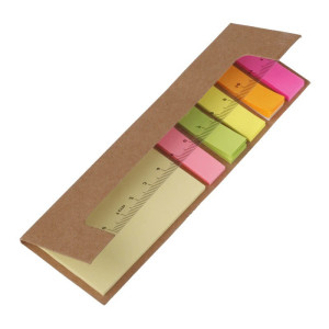 MEMO RULER set of sticky notes,  brown - Reklamnepredmety