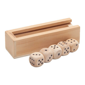 ROLL set of playing cubes,  brown - Reklamnepredmety