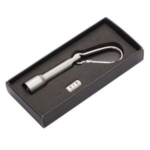 SELECT LED key ring with lamp,  graphite - Reklamnepredmety