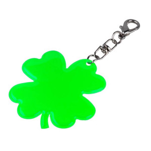 LUCKY CLOVER reflective key ring,  green - Reklamnepredmety