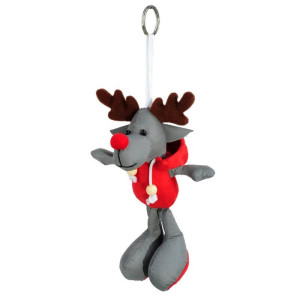 REINDEER reflective key ring,  grey/red - Reklamnepredmety