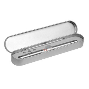 POINTER 4in1 ballpoint pen with laser pointer,  silver - Reklamnepredmety