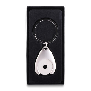 DISC metal key ring with token - Reklamnepredmety