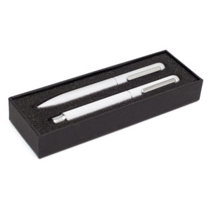 FORTALEZA gift set with ball and ceramic pen,  white - Reklamnepredmety