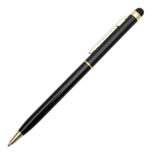 TOUCH TIP GOLD aluminum ballpoint pen,  white - Reklamnepredmety