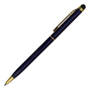 TOUCH TIP GOLD aluminum ballpoint pen,  white - Reklamnepredmety