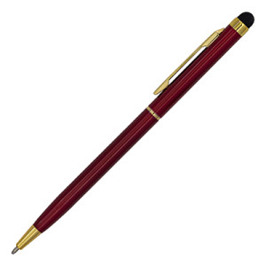 TOUCH TIP GOLD aluminum ballpoint pen,  white - Reklamnepredmety