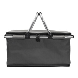 HURON insulated picnic basket, grey - Reklamnepredmety