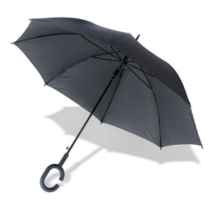 OLTEN auto open umbrella, black - Reklamnepredmety