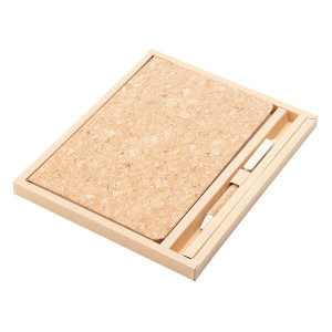 GETAFE set of notebook and ballpoint pen made of cork - Reklamnepredmety