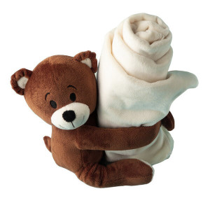 TULI teddy bear with blanket, brown - Reklamnepredmety