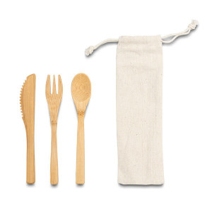 DISH cutlery set from bamboo - Reklamnepredmety