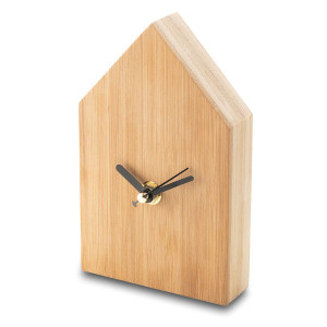 LA CASA bamboo clock - Reklamnepredmety