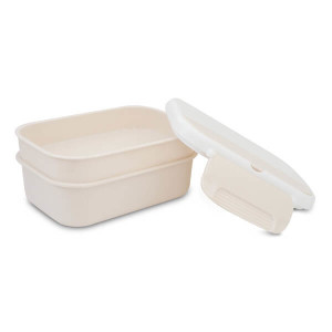 HEALTHYWAY duble lunch box, beige - Reklamnepredmety