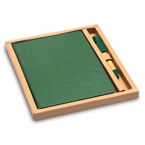 FOREST pen and notebook gift set, green - Reklamnepredmety