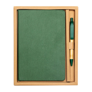 FOREST pen and notebook gift set, green - Reklamnepredmety