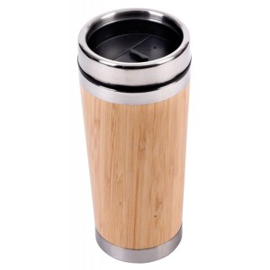 Insulated travel mug BAMBOO DRINK - Reklamnepredmety