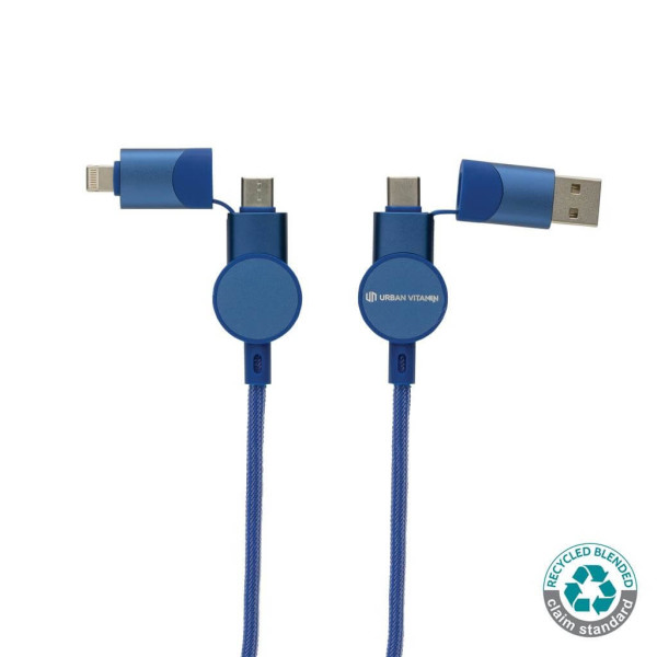 Oakland RCS recycled plastic 6-in-1 fast charging 45W cable,