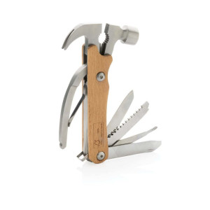 FSC® wooden mutli tool hammer - Reklamnepredmety