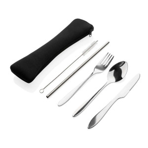 4 PCS stainless steel re-usable cutlery set - Reklamnepredmety