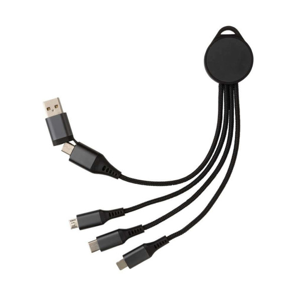 Terra RCS recycled aluminum 6-in-1 charging cable