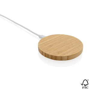 FSC® bamboo 15W wireless charger - Reklamnepredmety