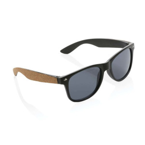 GRS recycled PC plastic sunglasses with FSC® cork - Reklamnepredmety