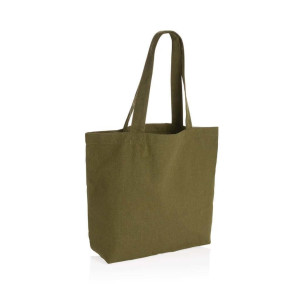 Impact AWARE™ recycled canvas shopper w/pocket 240gsm undyed - Reklamnepredmety