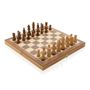 FSC® Luxury wooden foldable chess set - Reklamnepredmety