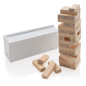 FSC® Deluxe tumbling tower wood block stacking game - Reklamnepredmety