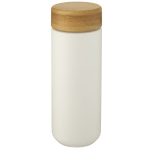 Lumi 300 ml ceramic tumbler with bamboo lid - Reklamnepredmety