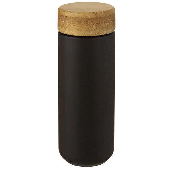 Lumi 300 ml ceramic tumbler with bamboo lid