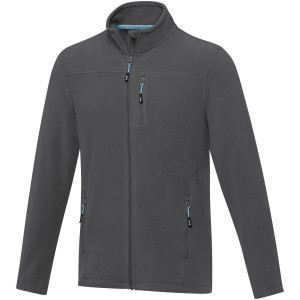 Amber men's GRS recycled full zip fleece jacket - Reklamnepredmety