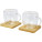 Manti 2-piece 250 ml double-wall glass cup with bamboo coaster - 11331501_E3 - variant PF 11331501