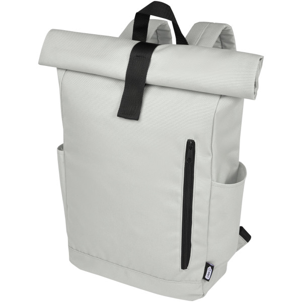 Byron 15.6" GRS RPET roll-top backpack 18L