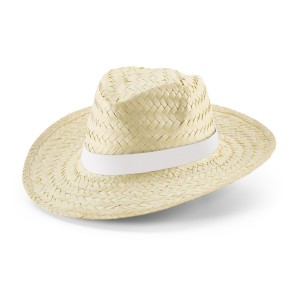 EDWARD RIB. Natural straw hat - Reklamnepredmety