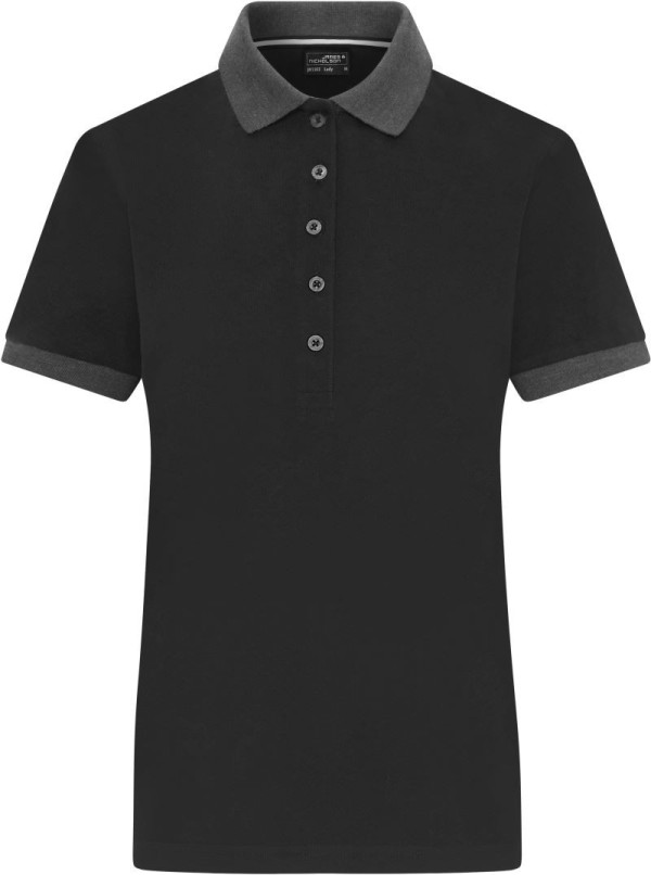 Women's contrast piqué polo JN 1303