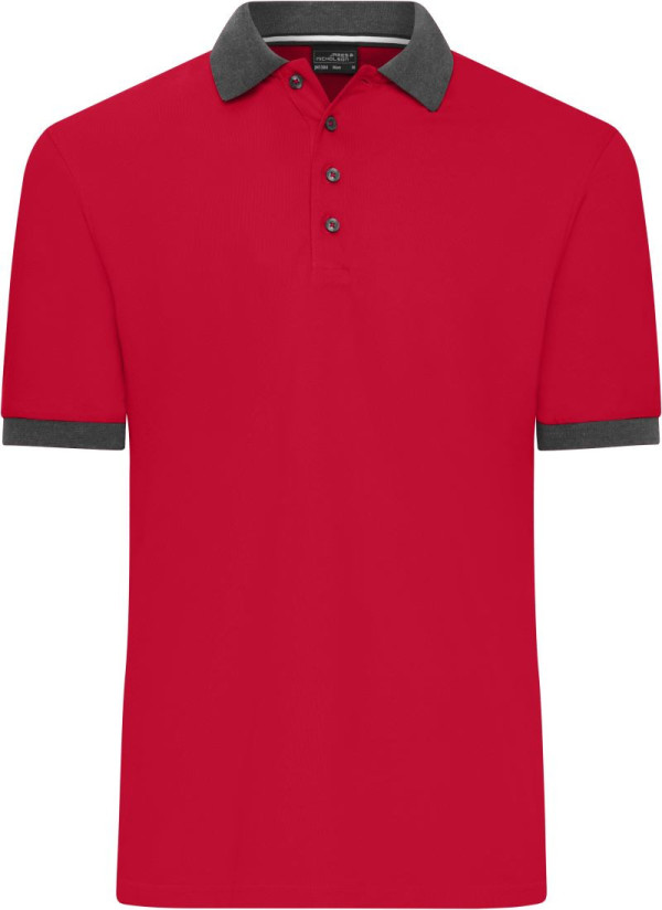 Men's contrast piqué polo JN 1304