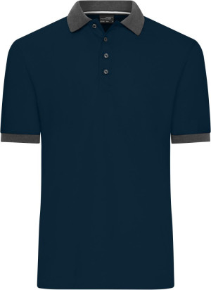 Men's contrast piqué polo JN 1304 - Reklamnepredmety