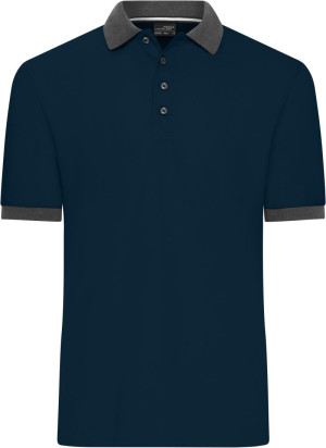 Men's contrast piqué polo JN 1304 - Reklamnepredmety