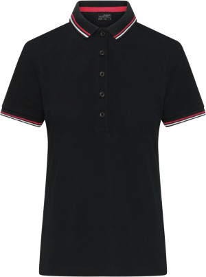 Women's heavy piqué polo with contrasting stripes JN 1305 - Reklamnepredmety